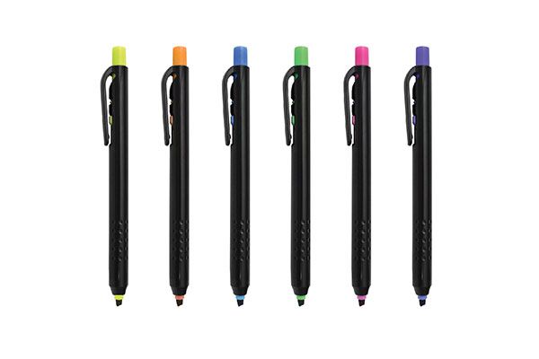 Caneta Marca Texto Retrátil - 10BRRET